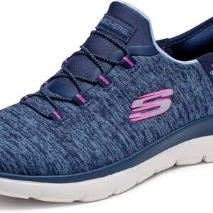Skechers Women's Navy and Pink Sneakers